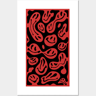 Red Melting Smiles Posters and Art